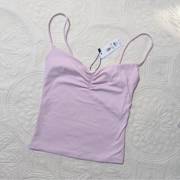 Garage Tops - NWT Garage 100098717 RUCHED SWEETHEART CSMI LIGHT PINK S